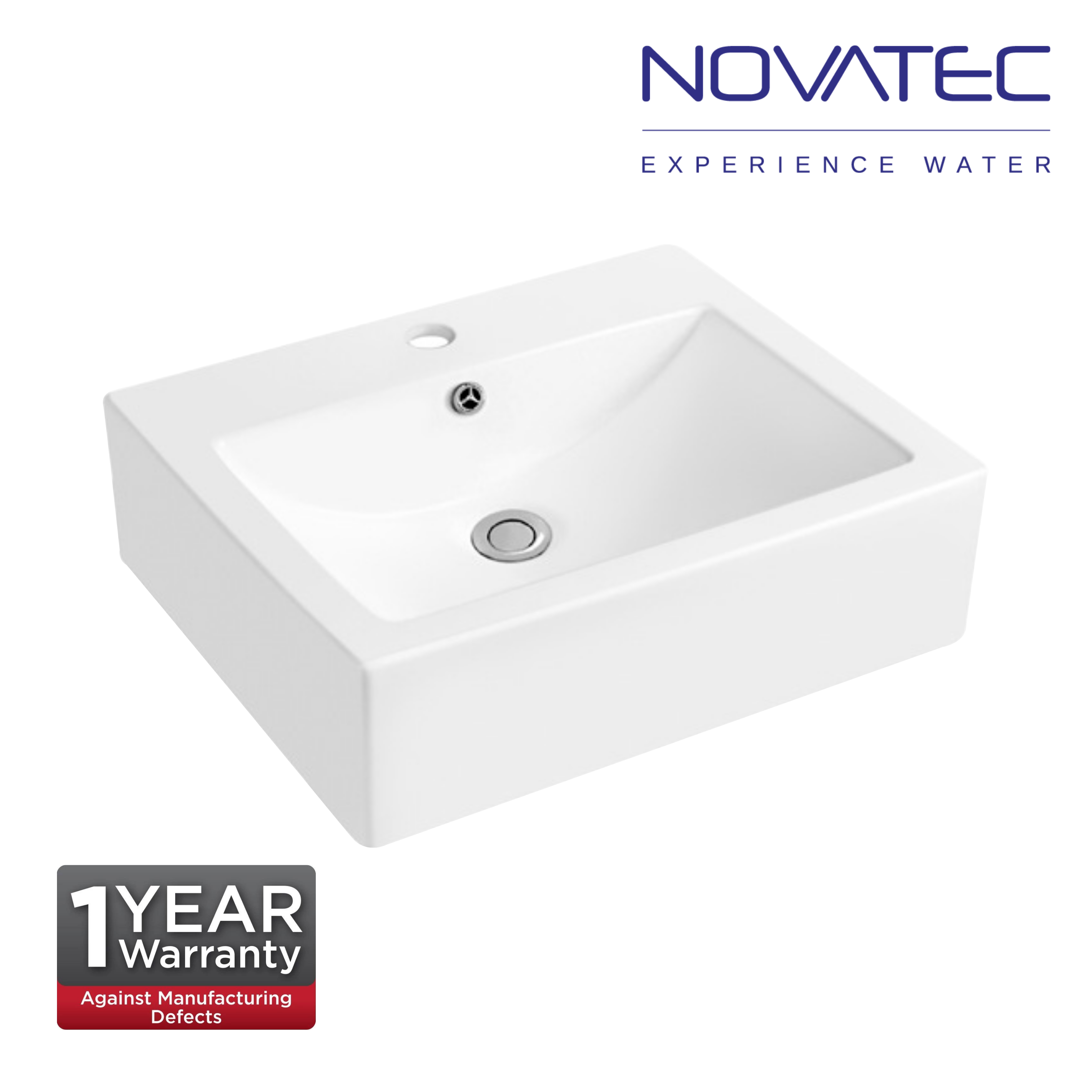 Novatec Hydra 520 WH Counter Top Basin (CT6004WH)